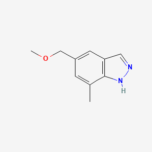 molecular formula C10H12N2O B11915125 5-(Methoxymethyl)-7-methyl-1H-indazole CAS No. 93359-90-1