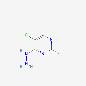 molecular formula C6H9ClN4 B11915137 5-Chloro-4-hydrazinyl-2,6-dimethylpyrimidine 