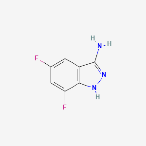 molecular formula C7H5F2N3 B11915151 5,7-Difluoro-1H-indazol-3-amine 