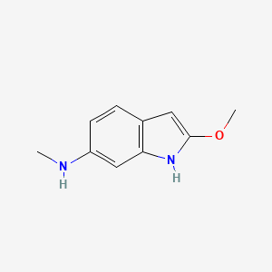 molecular formula C10H12N2O B11915158 2-methoxy-N-methyl-1H-indol-6-amine 
