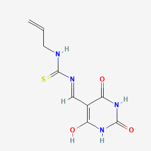 molecular formula C9H10N4O3S B1191519 N-allyl-N'-[(2,4,6-trioxotetrahydro-5(2H)-pyrimidinylidene)methyl]thiourea 