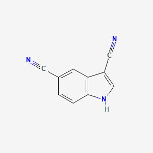 molecular formula C10H5N3 B11915259 1H-indole-3,5-dicarbonitrile 