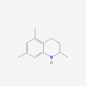 molecular formula C12H17N B11915349 2,5,7-Trimethyl-1,2,3,4-tetrahydroquinoline 