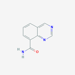 molecular formula C9H7N3O B11915366 Quinazoline-8-carboxamide 