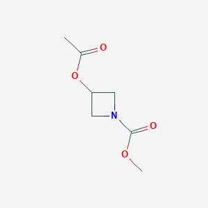 molecular formula C7H11NO4 B11915385 Methyl 3-acetoxyazetidine-1-carboxylate 