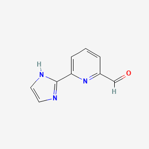 molecular formula C9H7N3O B11915388 6-(1H-Imidazol-2-yl)picolinaldehyde CAS No. 208111-07-3