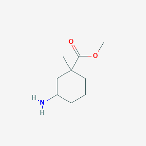 molecular formula C9H17NO2 B11915412 Methyl 3-amino-1-methylcyclohexane-1-carboxylate 
