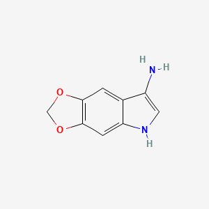 molecular formula C9H8N2O2 B11915452 5H-[1,3]Dioxolo[4,5-f]indol-7-amine 