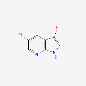 molecular formula C7H4ClFN2 B11915470 5-Chloro-3-fluoro-1H-pyrrolo[2,3-b]pyridine CAS No. 1352394-48-9