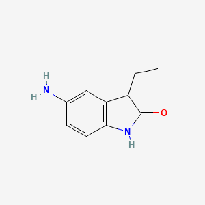 molecular formula C10H12N2O B11915561 5-Amino-3-ethylindolin-2-one 