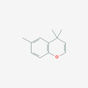 molecular formula C12H14O B11915702 4,4,6-Trimethyl-4H-1-benzopyran CAS No. 92617-85-1