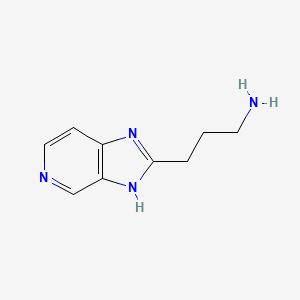 molecular formula C9H12N4 B11915705 3H-Imidazo[4,5-C]pyridine-2-propanamine CAS No. 933725-29-2