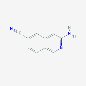 molecular formula C10H7N3 B11915706 3-Aminoisoquinoline-6-carbonitrile CAS No. 1337879-68-1