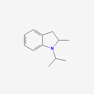molecular formula C12H17N B11915718 1-Isopropyl-2-methylindoline 