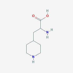 molecular formula C8H16N2O2 B11915742 2-Amino-3-(piperidin-4-YL)propanoic acid 