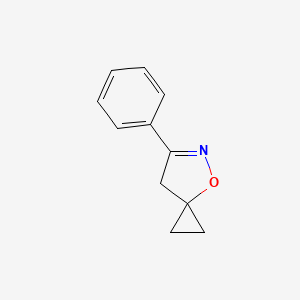 molecular formula C11H11NO B11915776 6-Phenyl-4-oxa-5-azaspiro[2.4]hept-5-ene CAS No. 101960-35-4