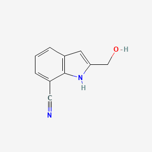 molecular formula C10H8N2O B11915871 2-(Hydroxymethyl)-1H-indole-7-carbonitrile 