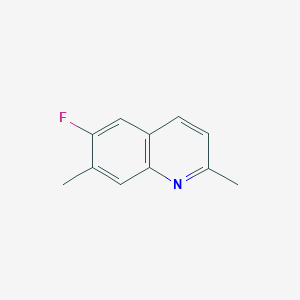 molecular formula C11H10FN B11915950 6-Fluoro-2,7-dimethylquinoline 