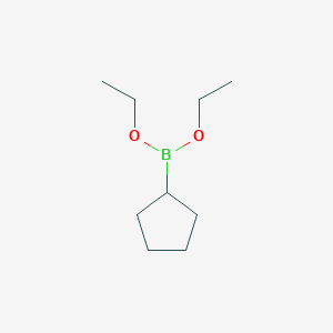 molecular formula C9H19BO2 B11915964 Diethyl cyclopentylboronate CAS No. 86595-43-9