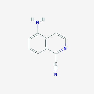 molecular formula C10H7N3 B11915995 5-Aminoisoquinoline-1-carbonitrile 
