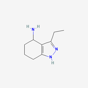 molecular formula C9H15N3 B11916009 3-Ethyl-4,5,6,7-tetrahydro-1H-indazol-4-amine 