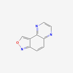molecular formula C9H5N3O B11916038 [1,2]Oxazolo[4,3-F]quinoxaline CAS No. 27629-48-7