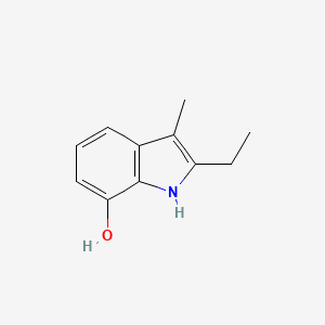 molecular formula C11H13NO B11916090 2-ethyl-3-methyl-1H-indol-7-ol 