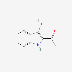 molecular formula C10H9NO2 B11916091 1-(3-hydroxy-1H-indol-2-yl)ethanone 