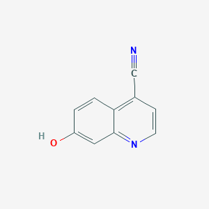 molecular formula C10H6N2O B11916117 7-Hydroxyquinoline-4-carbonitrile 