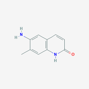 molecular formula C10H10N2O B11916157 6-Amino-7-methylquinolin-2(1H)-one 