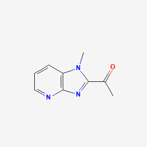 molecular formula C9H9N3O B11916175 1-(1-Methyl-1H-imidazo[4,5-b]pyridin-2-yl)ethanone 