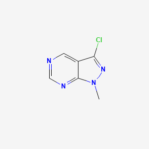 molecular formula C6H5ClN4 B11916184 3-Chloro-1-methyl-1H-pyrazolo[3,4-d]pyrimidine 