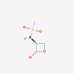 molecular formula C4H7NO4S B11916330 (S)-N-(2-Oxooxetan-3-yl)methanesulfonamide CAS No. 406951-05-1