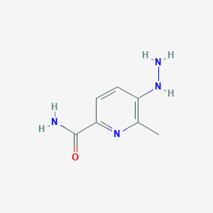 molecular formula C7H10N4O B11916336 5-Hydrazinyl-6-methylpicolinamide 
