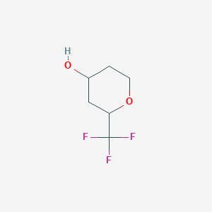 molecular formula C6H9F3O2 B11916343 2-(Trifluoromethyl)oxan-4-ol 