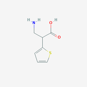 molecular formula C7H9NO2S B11916349 3-Amino-2-thiophen-2-ylpropanoic acid 