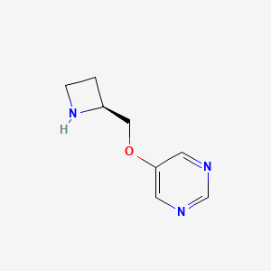 molecular formula C8H11N3O B11916350 (S)-5-(azetidin-2-ylmethoxy)pyrimidine 