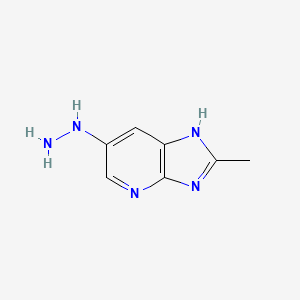 molecular formula C7H9N5 B11916361 6-Hydrazinyl-2-methyl-1H-imidazo[4,5-b]pyridine 