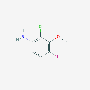 molecular formula C7H7ClFNO B11916391 2-Chloro-4-fluoro-3-methoxyaniline 