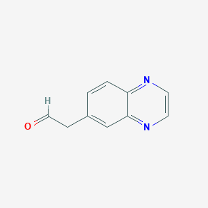 molecular formula C10H8N2O B11916421 6-Quinoxalineacetaldehyde CAS No. 545424-00-8