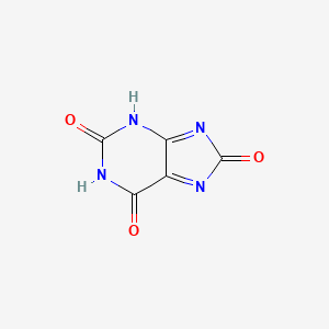 molecular formula C5H2N4O3 B11916479 1H-Purine-2,6,8(3H)-trione CAS No. 67708-21-8