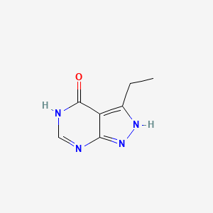 molecular formula C7H8N4O B11916504 3-Ethyl-1H-pyrazolo[3,4-d]pyrimidin-4(5H)-one CAS No. 27511-84-8