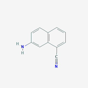 molecular formula C11H8N2 B11916528 7-Amino-1-naphthonitrile 