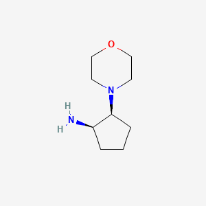 molecular formula C9H18N2O B11916552 Cis-2-morpholinocyclopentanamine 