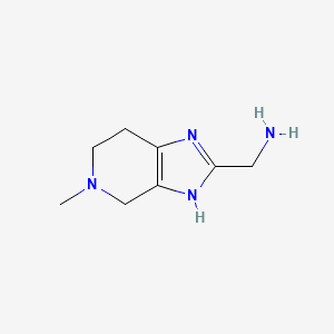 molecular formula C8H14N4 B11916581 (5-Methyl-4,5,6,7-tetrahydro-1H-imidazo[4,5-c]pyridin-2-yl)methanamine 