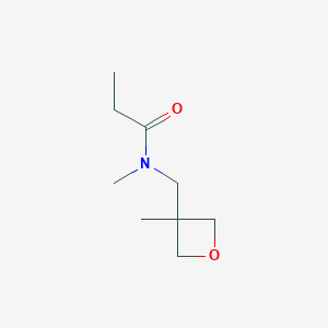 molecular formula C9H17NO2 B11916585 N-Methyl-N-((3-methyloxetan-3-yl)methyl)propionamide 
