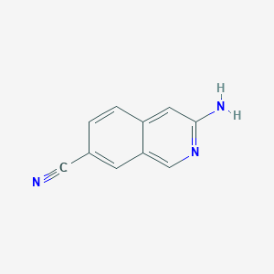 molecular formula C10H7N3 B11916600 3-Aminoisoquinoline-7-carbonitrile CAS No. 1337879-47-6