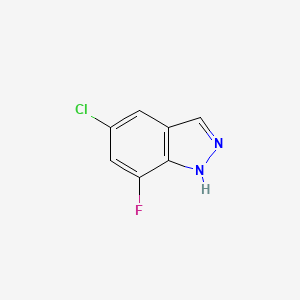 molecular formula C7H4ClFN2 B11916620 5-Chloro-7-fluoro-1H-indazole 