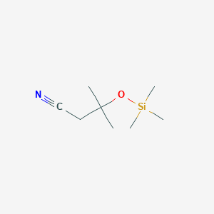 molecular formula C8H17NOSi B11916637 3-Methyl-3-((trimethylsilyl)oxy)butanenitrile CAS No. 14904-41-7
