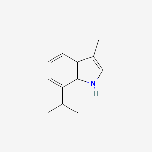 molecular formula C12H15N B11916704 7-Isopropyl-3-methyl-1H-indole CAS No. 94239-09-5